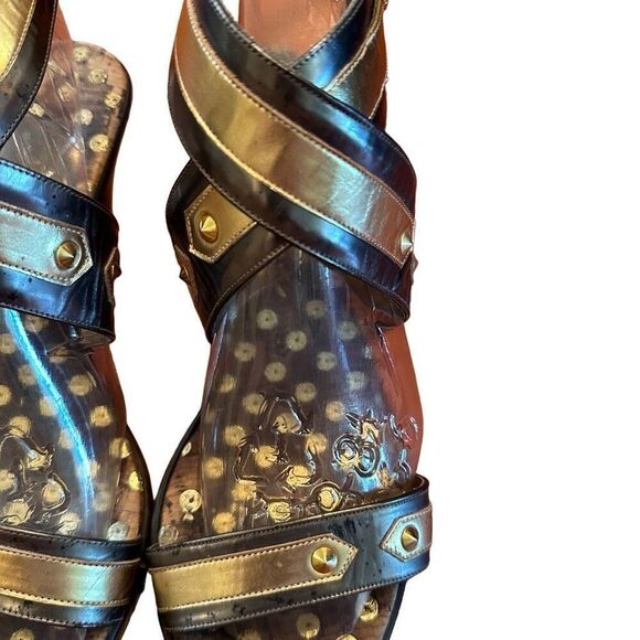 Boutique brown and gold heels - size 8.5 - Picture 4 of 8